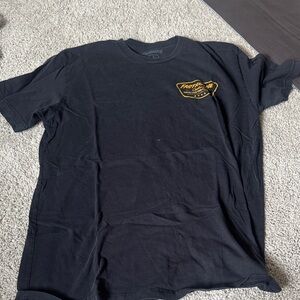 Fastlane Men's Black Tee with Gold Logo